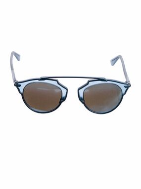 Dior Blue Metal-Trim Round aviator Sunglasses for Men